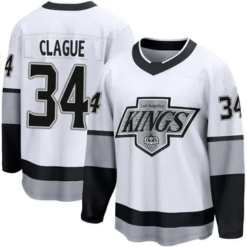 Men's Kale Clague Los Angeles Kings ＃34 Breakaway White Alternate Premier Jersey